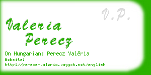 valeria perecz business card
